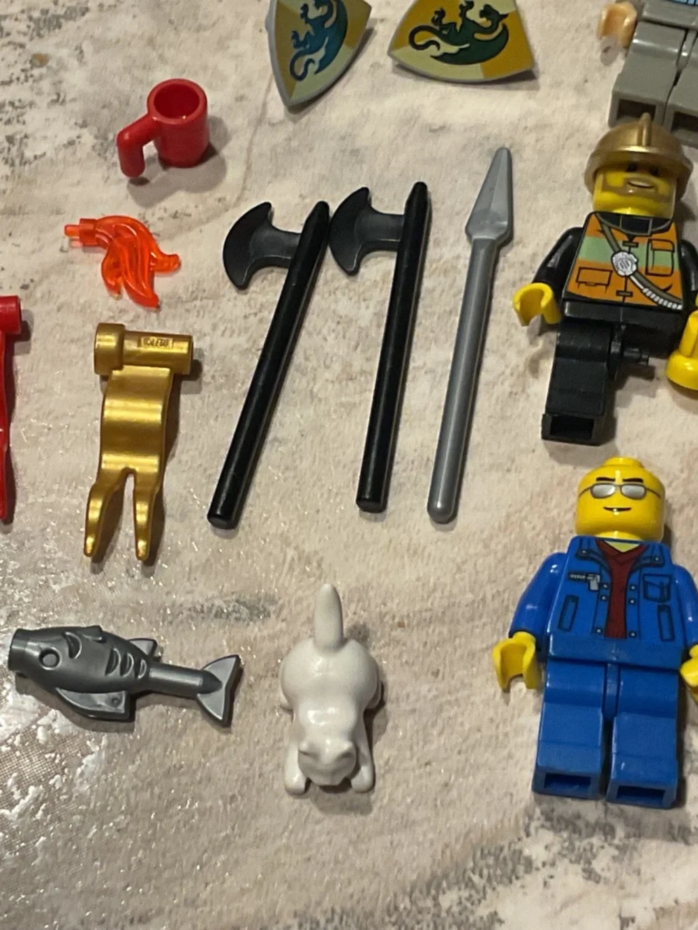 Lego Minifigure pieces 19 items used incomplete